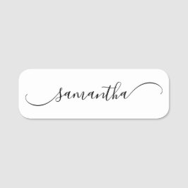 上品な曲線のスワッシュの署名 名札