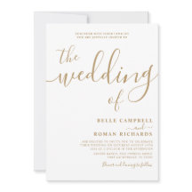 上品な書道ホワイト&金ゴールド結婚ズ