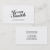 上品な書道美容師名刺 名刺 (正面/裏面)