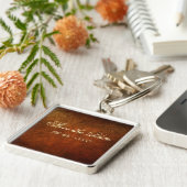 上品な本革デザイナー キーホルダー (側面)