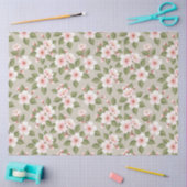 上品な桜のシームレスパターン 薄葉紙 (クラフト)