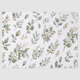 上品な植物画 ユーカリ ティッシュペーパー 薄葉紙