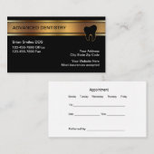 上品な歯科アポイントメント 名刺 (正面/裏面)