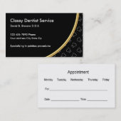 上品な歯科医のテーマ 予約カード (正面/裏面)