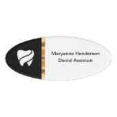 上品な歯科医院スタッフ 名札 (正面)