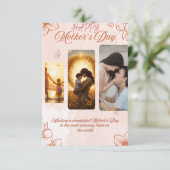 上品な母の日のカード - 心からの賛辞 カード (スタンド正面)