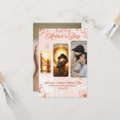 上品な母の日のカード - 心からの賛辞 カード (正面/裏面インサイチュ)