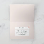 上品な母の日のカード - 最も美しい方へ カード (内部)