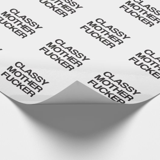 上品な母Fuのおもしろいで失礼で攻撃的なTシャツ ラッピングペーパー (角)