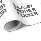 上品な母Fuのおもしろいで失礼で攻撃的なTシャツ ラッピングペーパー (ロールコーナー)