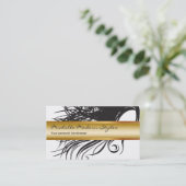 上品な毛の美しいの名刺 名刺 (スタンド正面)