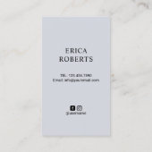 上品な水の色の点滅美しいメイクアップアーティスト 名刺 (裏面)