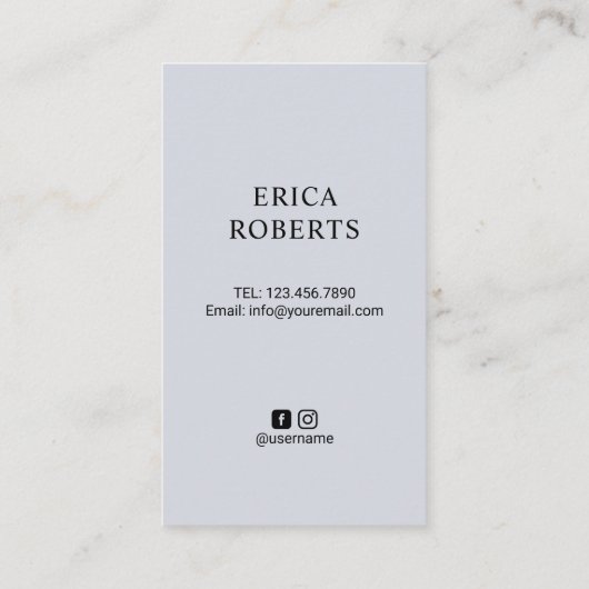 上品な水の色の点滅美しいメイクアップアーティスト 名刺 (裏面)