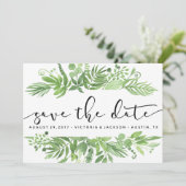 上品な水の色の野生の牧草地の緑の日付を保存 セーブザデート (スタンド正面)