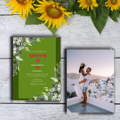 上品な水彩フローラ結婚ズ 招待状