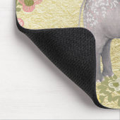 上品な水彩画象花フレームの金ゴールドホイル マウスパッド (コーナー)