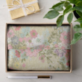 上品な水彩画象花フレームの金ゴールドホイル 薄葉紙 (ギフト)