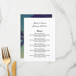 上品な沿岸テーマ結婚のメニューテンプレート メニュー