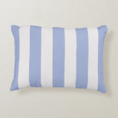 上品な海岸沿いのシックなライトブルーホワイトストライプ アクセントクッション (裏面)