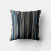 上品な海軍と金ゴールド数々のカラーのストライプ クッション (裏面)