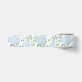 上品な淡い青と白の花のブライズシャワー サテンリボン (正面)
