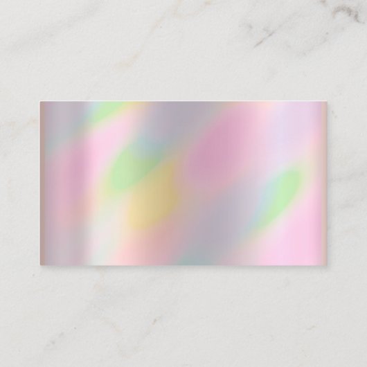 上品な清掃サービスのメイドホログラフィックバラ 名刺 (裏面)