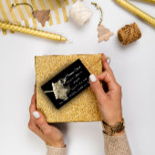 上品な清掃サービスエレガントスパークリー金ゴールド 名刺