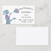 上品な清掃サービスグリッターロゴのメイド 名刺 (正面/裏面)