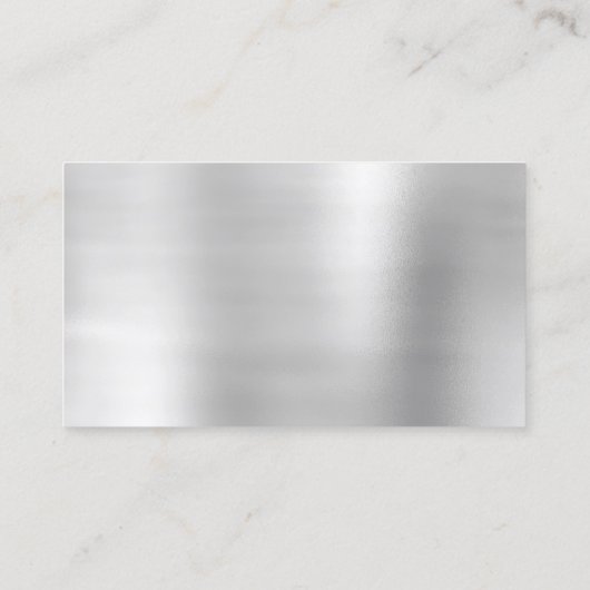 上品な清掃サービスシルバーミントグリッターグレー 名刺 (裏面)