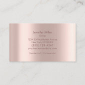 上品な清掃サービスダスターバラ金ゴールド 名刺 (裏面)