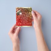 上品な清掃サービスハウス保の赤グリッター チラシ (手)