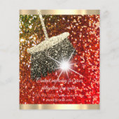 上品な清掃サービスハウス保の赤グリッター チラシ (裏面)