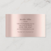 上品な清掃サービスバラグリッターの乾燥 名刺 (裏面)