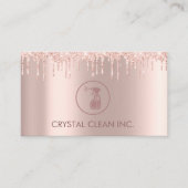 上品な清掃サービスバラグリッターの乾燥 名刺 (正面)