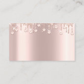 上品な清掃サービスバラロゴのメイドードリップ 名刺 (裏面)