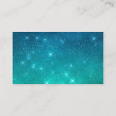 上品な清掃サービスピンクパープルグリッターブルー 名刺 (裏面)