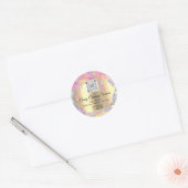 上品な清掃サービスメイドハウスキーパーQRコード ラウンドシール (封筒)