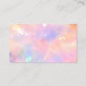 上品な清掃サービスメイドピンクホログラフ 名刺 (裏面)