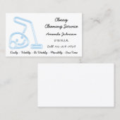 上品な清掃サービスメイド掃除機の新しい 名刺 (正面/裏面)