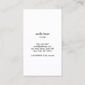 上品な清掃サービスメイド金ゴールドグリッター 名刺 (裏面)