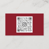 上品な清掃サービスメイド金ゴールドグルームブルゴーニュ 名刺 (裏面)