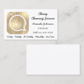 上品な清掃サービスメイド金ゴールドグルームロゴ 名刺 (正面/裏面)