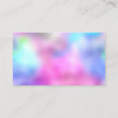 上品な清掃サービスメイド金ゴールドブルー海ピンク 名刺 (裏面)