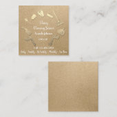 上品な清掃サービス金ゴールドロゴメイドクラフトエコ スクエア名刺 (正面/裏面)