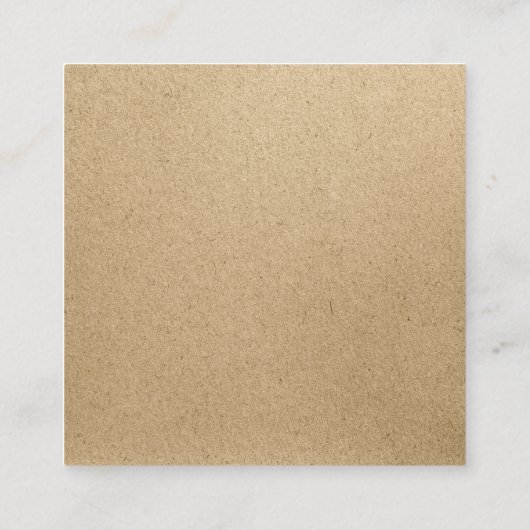 上品な清掃サービス金ゴールドロゴメイドクラフトエコ スクエア名刺 (裏面)