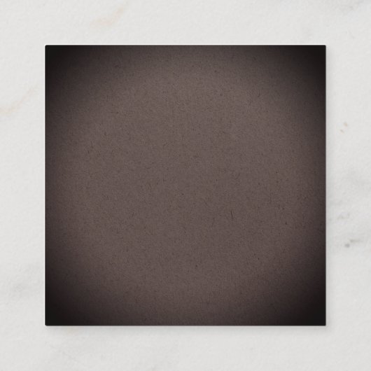 上品な清掃サービス金ゴールドロゴメイドKraft Brow スクエア名刺 (裏面)