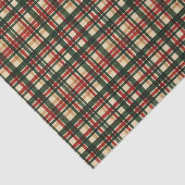 上品な濃い緑の赤い水の色の格子模様 薄葉紙 (詳細)