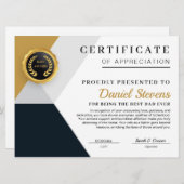 上品な父の日の証明書カード シーズンカード (正面/裏面)