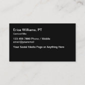 上品な物理セラピストコンシェルジュ名刺 名刺 (裏面)