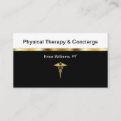 上品な物理セラピストコンシェルジュ名刺 名刺 (正面)